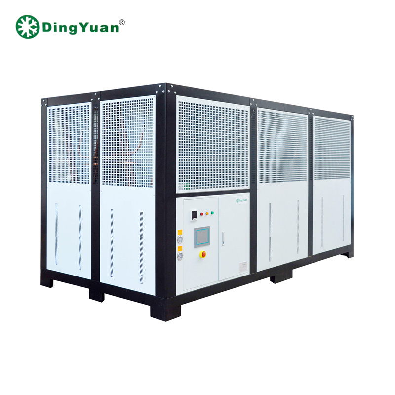 Air cooled double-head screw chiller